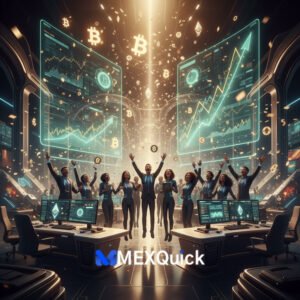 Person checking MexQuick affiliate earnings on laptop and smartphone showing increasing commission graphs